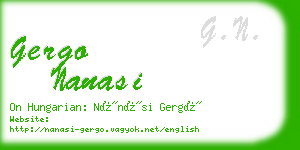 gergo nanasi business card
